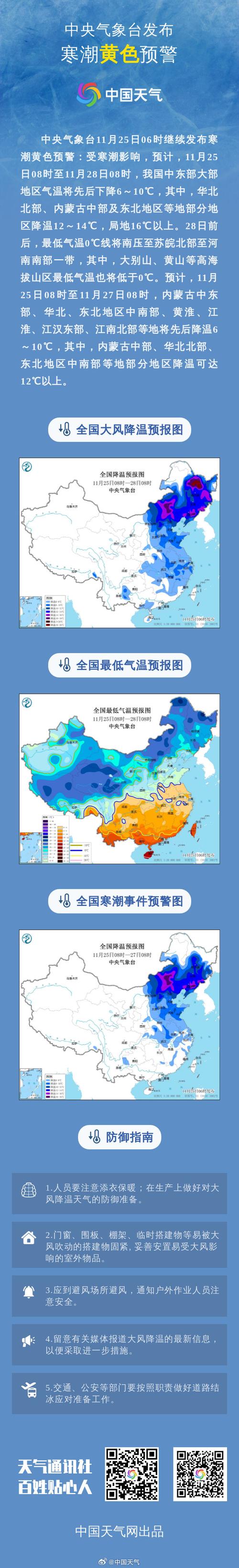 新疆维吾尔自治区英吉沙县发布寒潮黄色预警