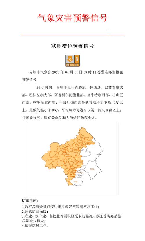 安徽省颍上县发布寒潮黄色预警