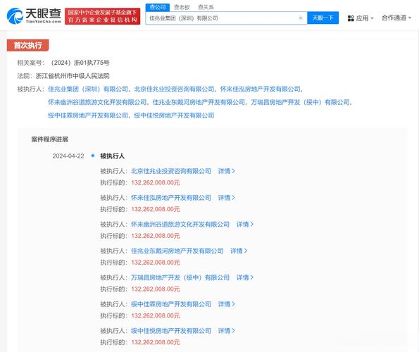 涉金融借款合同纠纷案,佳兆业集团等新增一则被执行人信息,执行标的1亿元