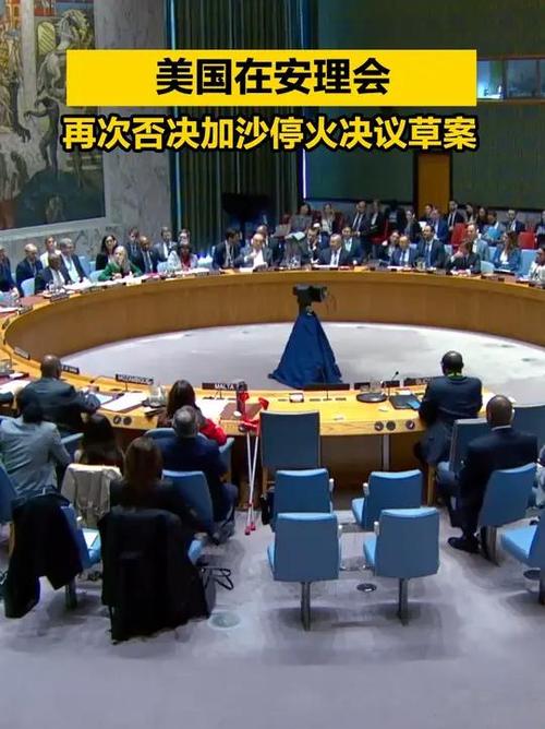 联合国大会就美国否决加沙停火决议草案举行会议