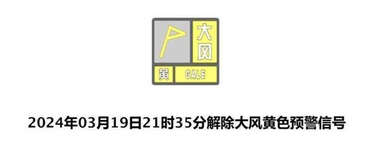 浙江省长兴县发布大风黄色预警