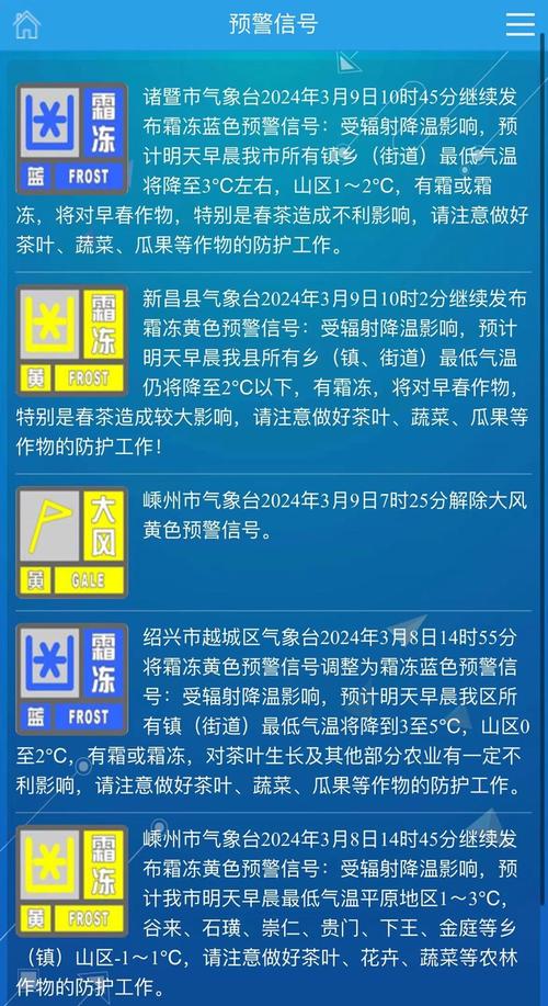 江西省井冈山市发布霜冻蓝色预警