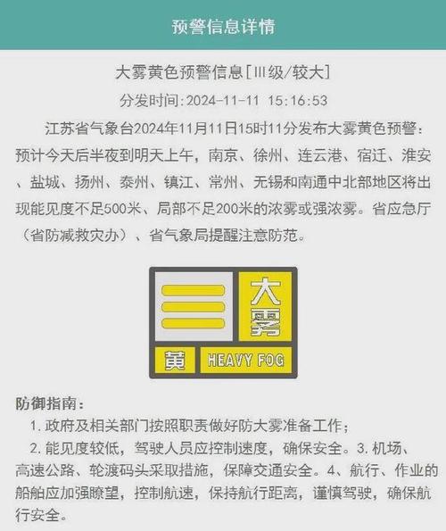 安徽省涡阳县发布大雾黄色预警_1