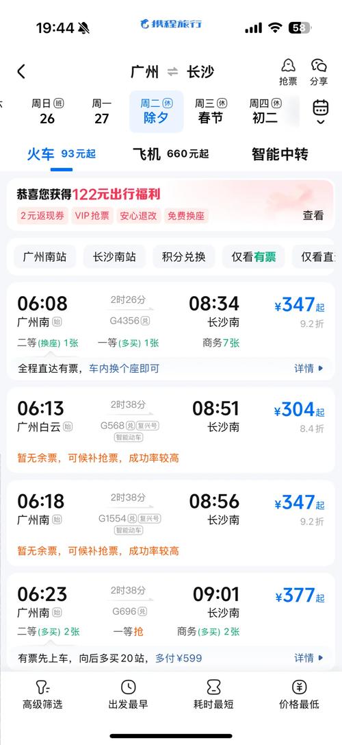 广铁客货运发送量接连两日创新高,目前长沙往这些地方还有余票