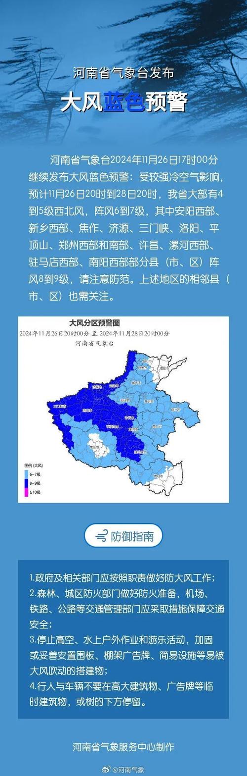 河南省遂平县发布大风蓝色预警_2