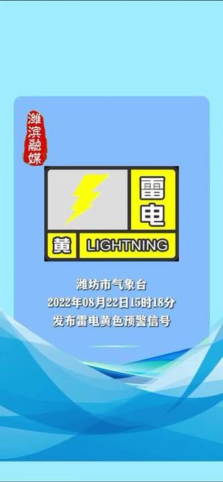 山东省潍坊市发布雷电黄色预警
