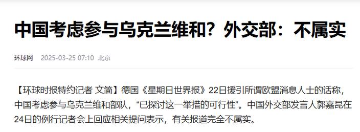 德媒称乌计划在部分地区“冻结”冲突 乌方否认